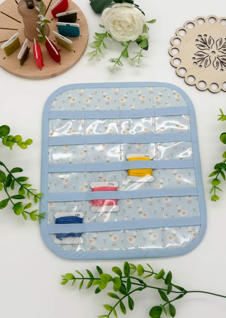 Cross Stitch Bobbin Holder – 20-Pocket Clear Vinyl Organiser