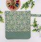 Floral Cross Stitch Project Bag with Strap – Cotton Project Pouch