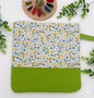 Floral Cross Stitch Project Bag with Strap – Cotton Project Pouch