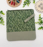 Green Cross Stitch Project Bag with Strap – Cotton Project Pouch