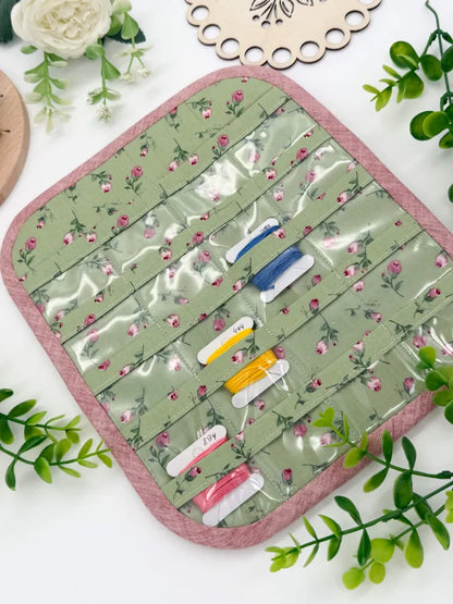 Cross Stitch Bobbin Holder – 20-Pocket Clear Vinyl Organiser