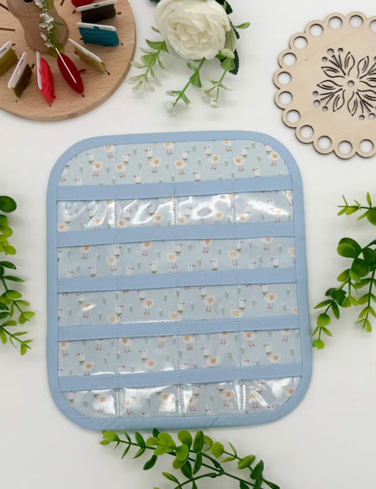 Cross Stitch Bobbin Holder – 20-Pocket Clear Vinyl Organiser