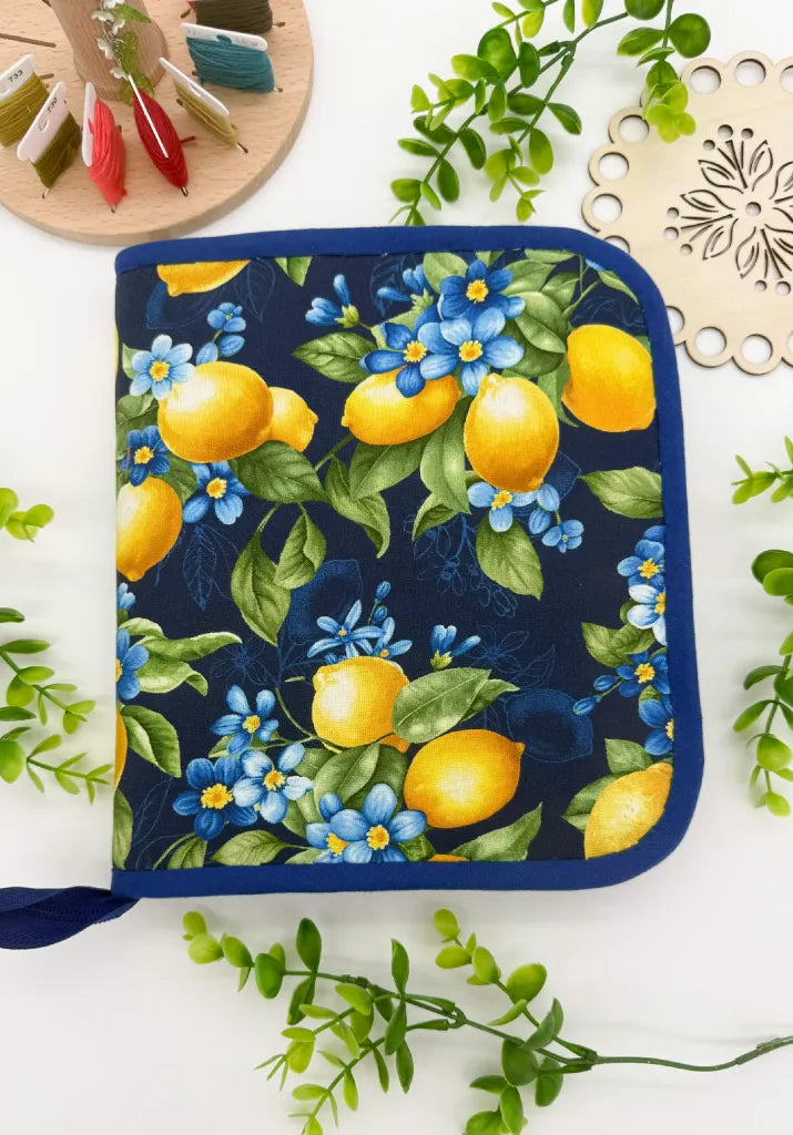 Cross Stitch Project Folder with Zipper – Travel Organiser for Hoop, Pattern & Supplies