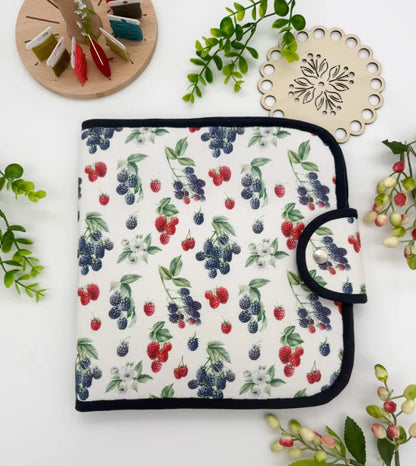 Large Cross Stitch Project Folder – Padded Organiser with Multiple Pockets