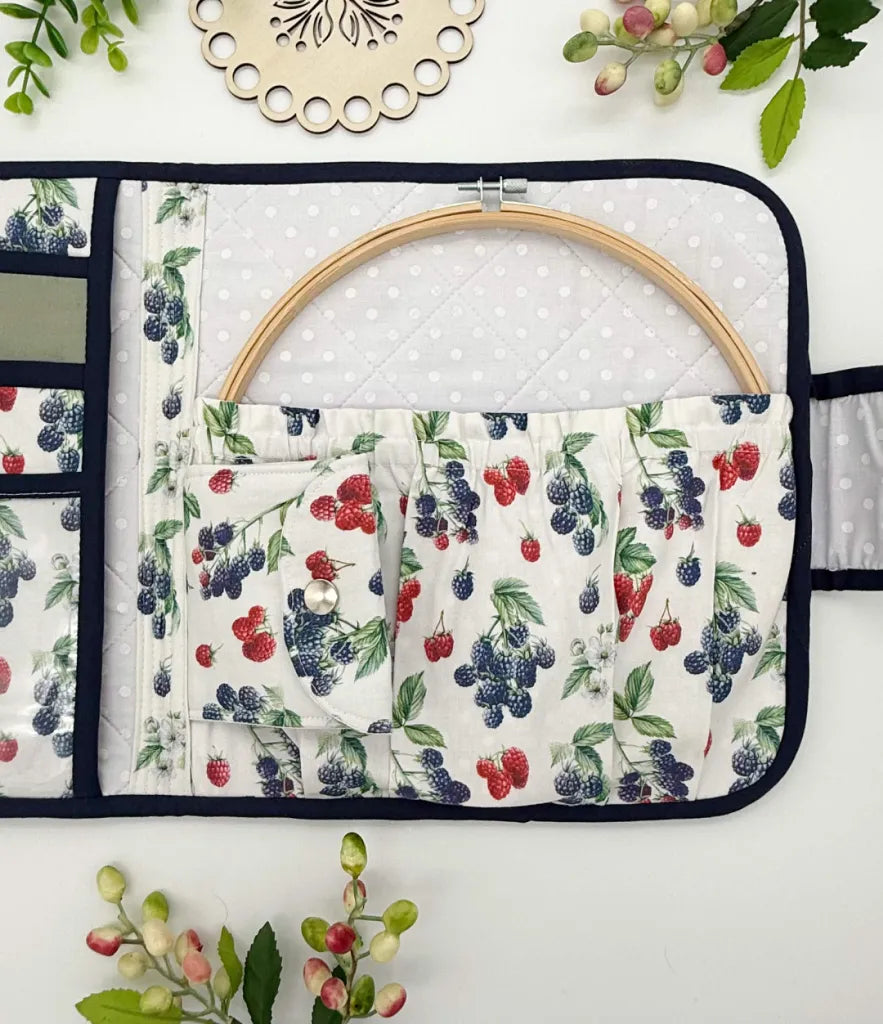 Large Cross Stitch Project Folder – Padded Organiser with Multiple Pockets