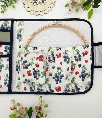 Large Cross Stitch Project Folder – Padded Organiser with Multiple Pockets