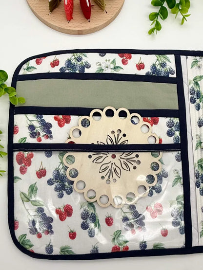 Large Cross Stitch Project Folder – Padded Organiser with Multiple Pockets