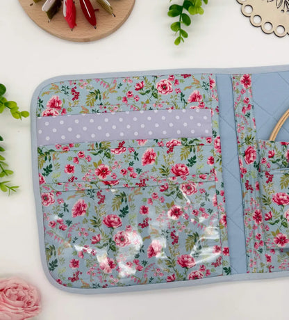 Large Cross Stitch Project Folder – Padded Organiser with Multiple Pockets