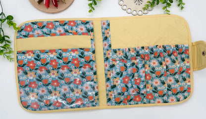 Large Cross Stitch Project Folder – Padded Organiser with Multiple Pockets