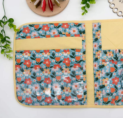 Large Cross Stitch Project Folder – Padded Organiser with Multiple Pockets