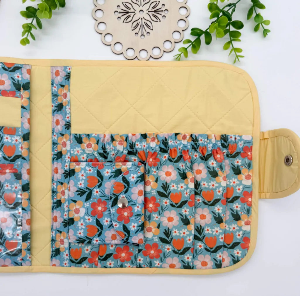 Large Cross Stitch Project Folder – Padded Organiser with Multiple Pockets