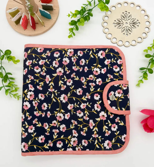 Large Cross Stitch Project Folder – Padded Organiser with Multiple Pockets