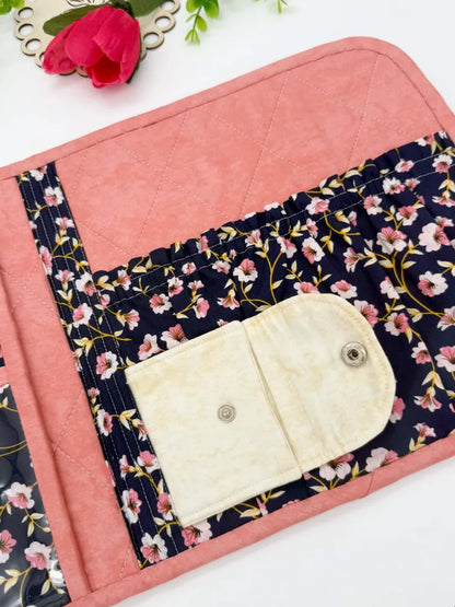 Large Cross Stitch Project Folder – Padded Organiser with Multiple Pockets
