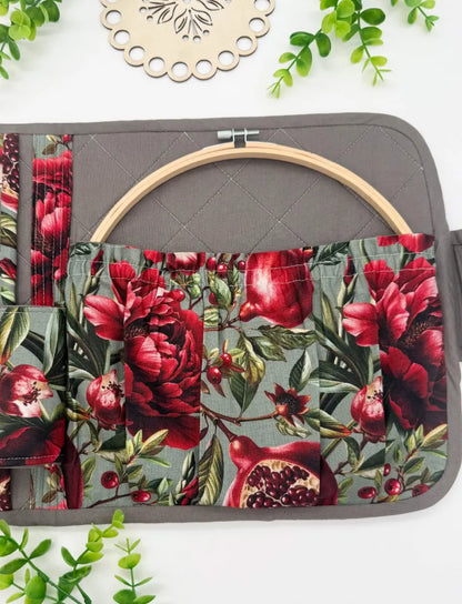 Large Cross Stitch Project Folder – Padded Organiser with Multiple Pockets