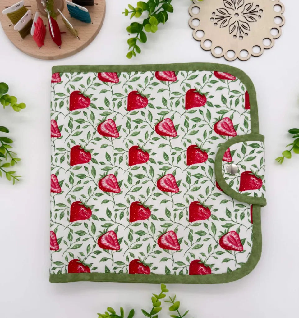 Large Cross Stitch Project Folder – Padded Organiser with Multiple Pockets