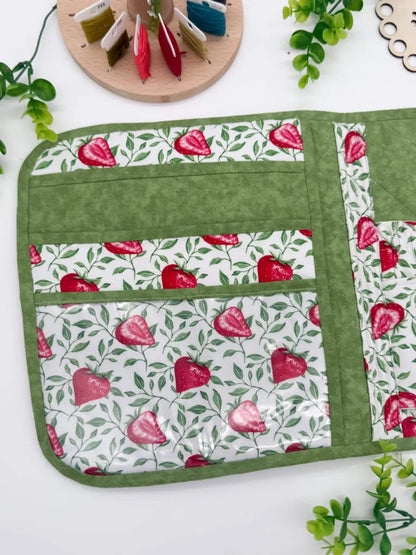 Large Cross Stitch Project Folder – Padded Organiser with Multiple Pockets