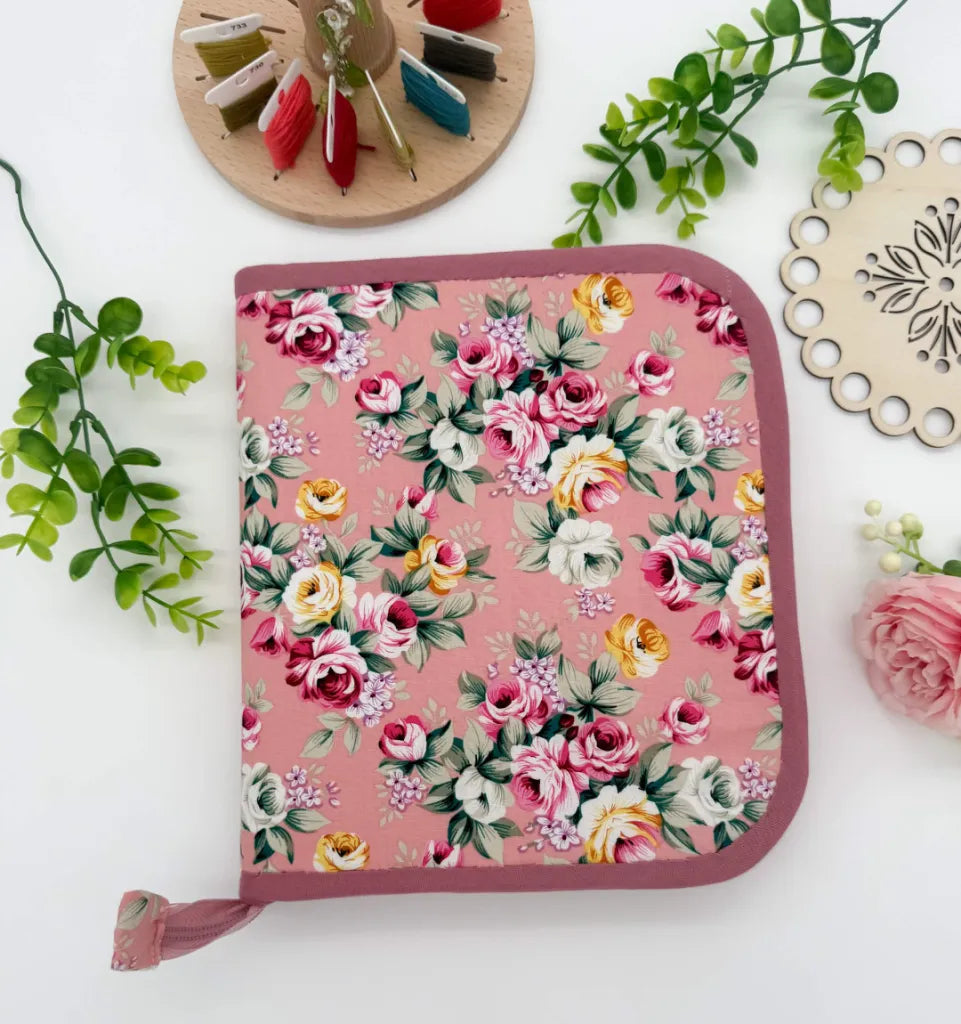 Cross Stitch Project Folder with Zipper – Travel Organiser for Hoop, Pattern & Supplies