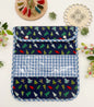 Handmade Cross Stitch Project Bag – 28 × 32 cm Christmas Trees