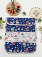 Handmade Cross Stitch Project Bag – 28 × 32 cm Summer Print