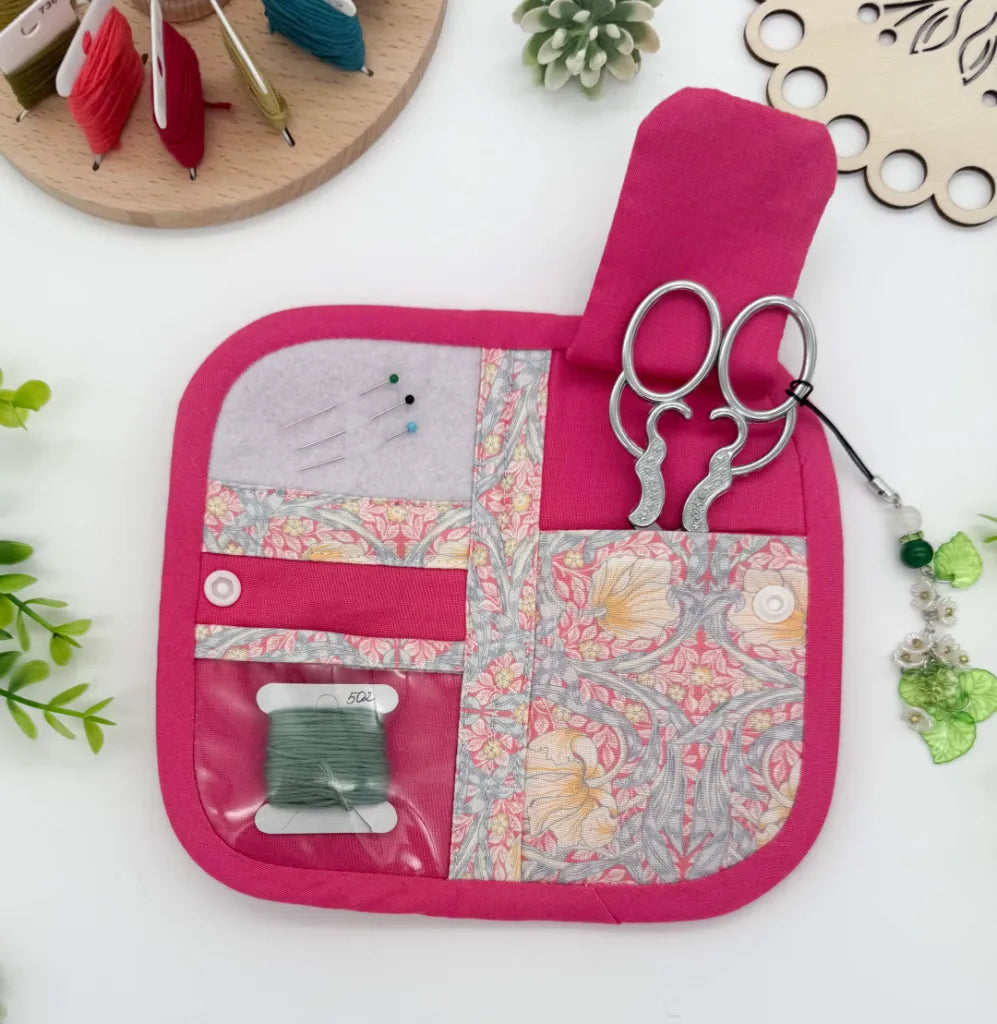 Cross-Stitch Mini Scissors Case – Handmade Padded Holder