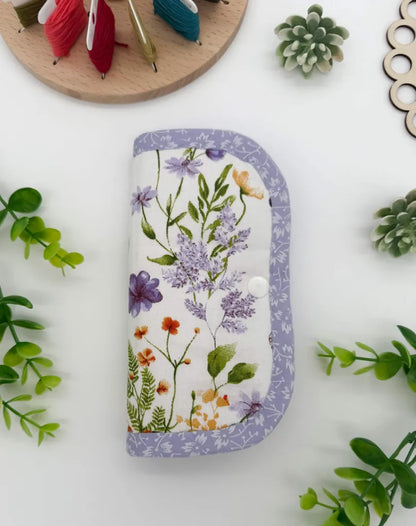 Cross-Stitch Mini Scissors Case Butterfly Print – Handmade Padded Holder