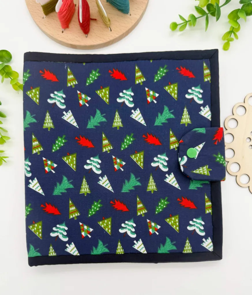 Cross-Stitch Project Organiser Christmas Theme  – Handmade Fabric Storage Bag