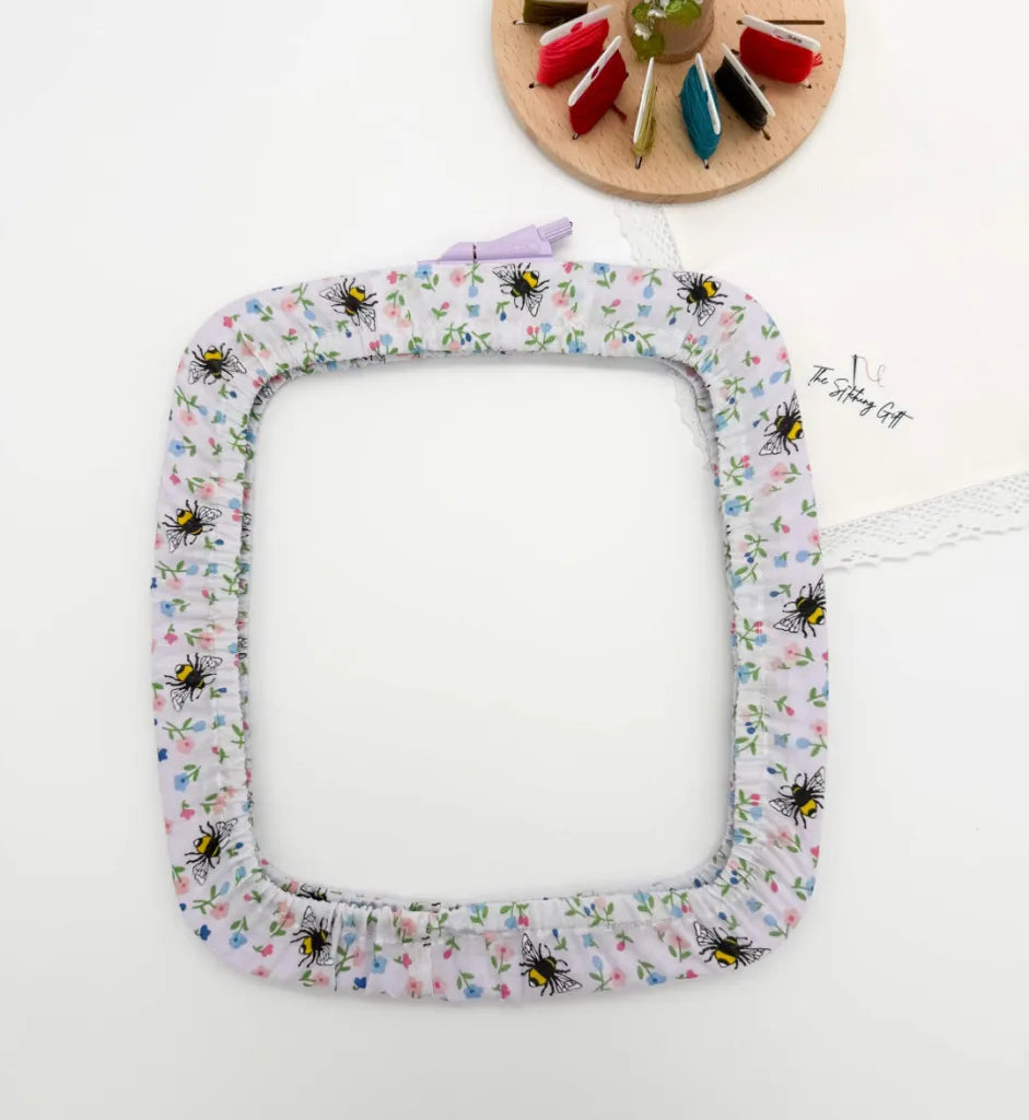 Cross Stitch Hoop cover 30-34cm in diameter Bees