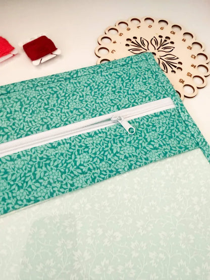 Cross Stitch Project Bag with Clear Vinyl Window | Handmade Embroidery Storage Bag 28 cm x 30 cm