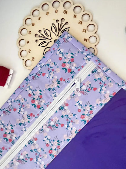 Cross Stitch Project Bag with Clear Vinyl Window | Handmade Embroidery Storage Bag 28 cm x 30 cm